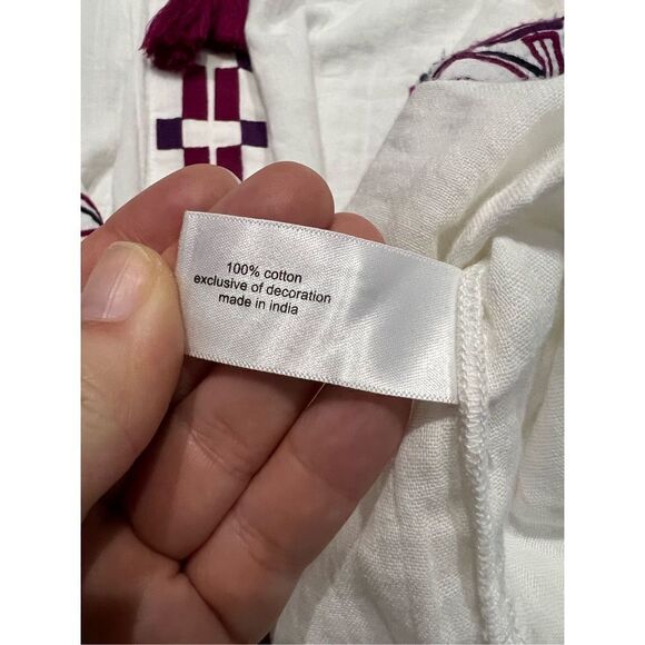 Lane Bryant NWT Classic Split-Neck Embroidered Peasant Blouse plus size 26 - Picture 7 of 11